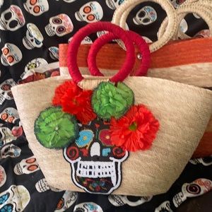 Handmade Skull Tote